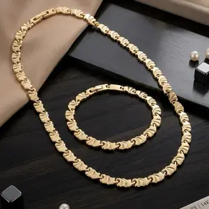 Beautiful set for you! Necklace size 19”and bracelet size 7”