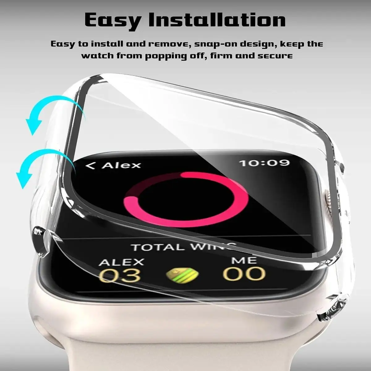 Apple Watch Hard PC Case – Built-in Tempered Glass Screen Protector, Ultra-Thin Full Coverage, 38-49mm Apple Watch Hard PC Case – Built-in Tempered Glass Screen Protector, Ultra-Thin Full Coverage, 38-49mm