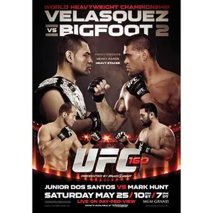 UFC 160 OfficialPOSTER UNFRAMED  (Velasquez vs Bigfoot II/Dos Santos vs Hunt)
