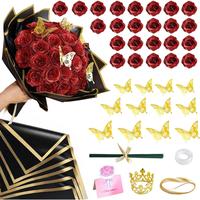 Red Glitter Roses Bouquet