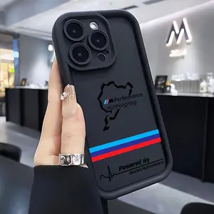 High-End Performance Logo-BMW Sports Car Phone Case for iPhone 16,15,14,13,12,11 Pro Max Mini XR XS X 7,8 Plus - Shockproof Soft TPU Back Cover