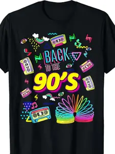 Men's Retro '90s Nostalgic Graphic T-Shirt - Vibra