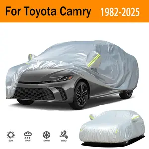 190T Car Cover, Car Cover with Reflective Strip, Sun Protection & Heat Insulation Car Cover, Dustproof & Anti-scratch Car Cover for Toyota Camry, Full Body Cover