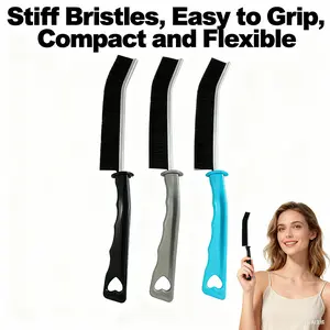 3-in-1 Hard Bristle Crevice Brush Set with Long Handle for Easy Cleaning in Tight Spaces Reusable Small Size Affordable Tool 3 Pcs Compact Easy To Grip