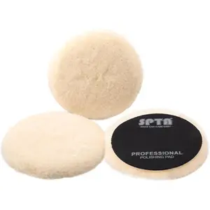 Wool Buffing Polishing Pads, 3Pcs 6 Inch (150mm) Wool Cutting Pad, Wool Compounding Pad, Wool Buffing and Polishing Pads Wool Buffing Wheel for 6 Inch Car Polisher Compounding, Polishing, Buffing