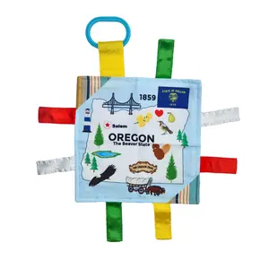 Oregon State Tag Toy Crinkle Square That Teaches Facts