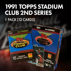 1991 Topps Stadium Club 2nd Series Pack (12 Cards)