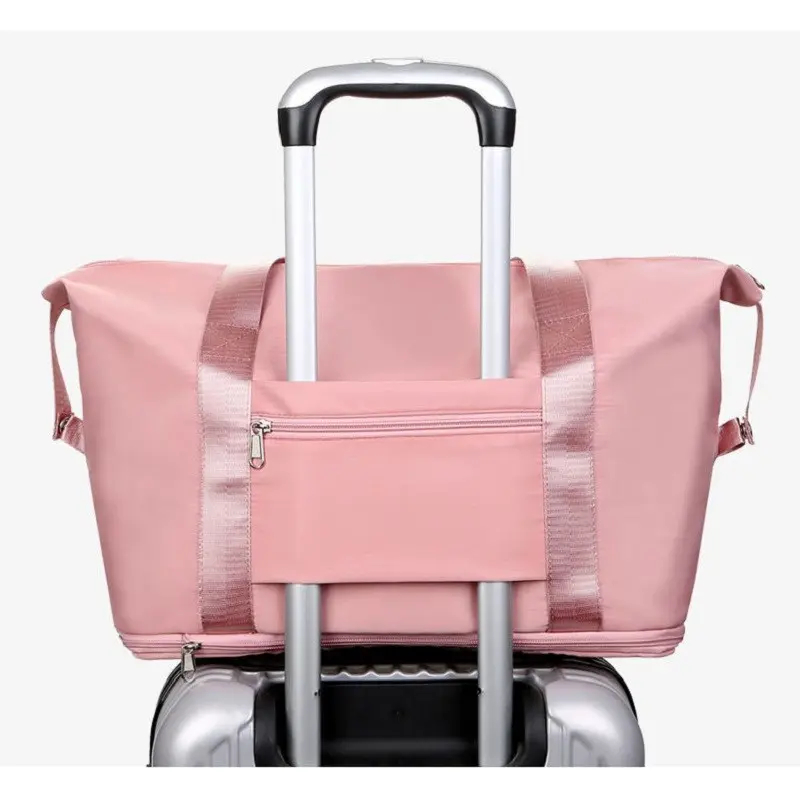Large Capacity Storage Bag, Foldable Travel Suitcase, Travel Folding Bag, Portable Travel Bag, Portable Carrying Bag, Traveling Bag, Short Trip Business Handbag, Tour Shopping Shoulder Bag, Retro Style, Oxford Fabric