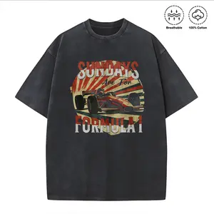 Washed T-shirt Retro Formula 1 T-Shirt: Classic Race Car Graphic Tee