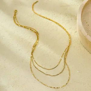 Naomi 3 Layered Chain Necklace