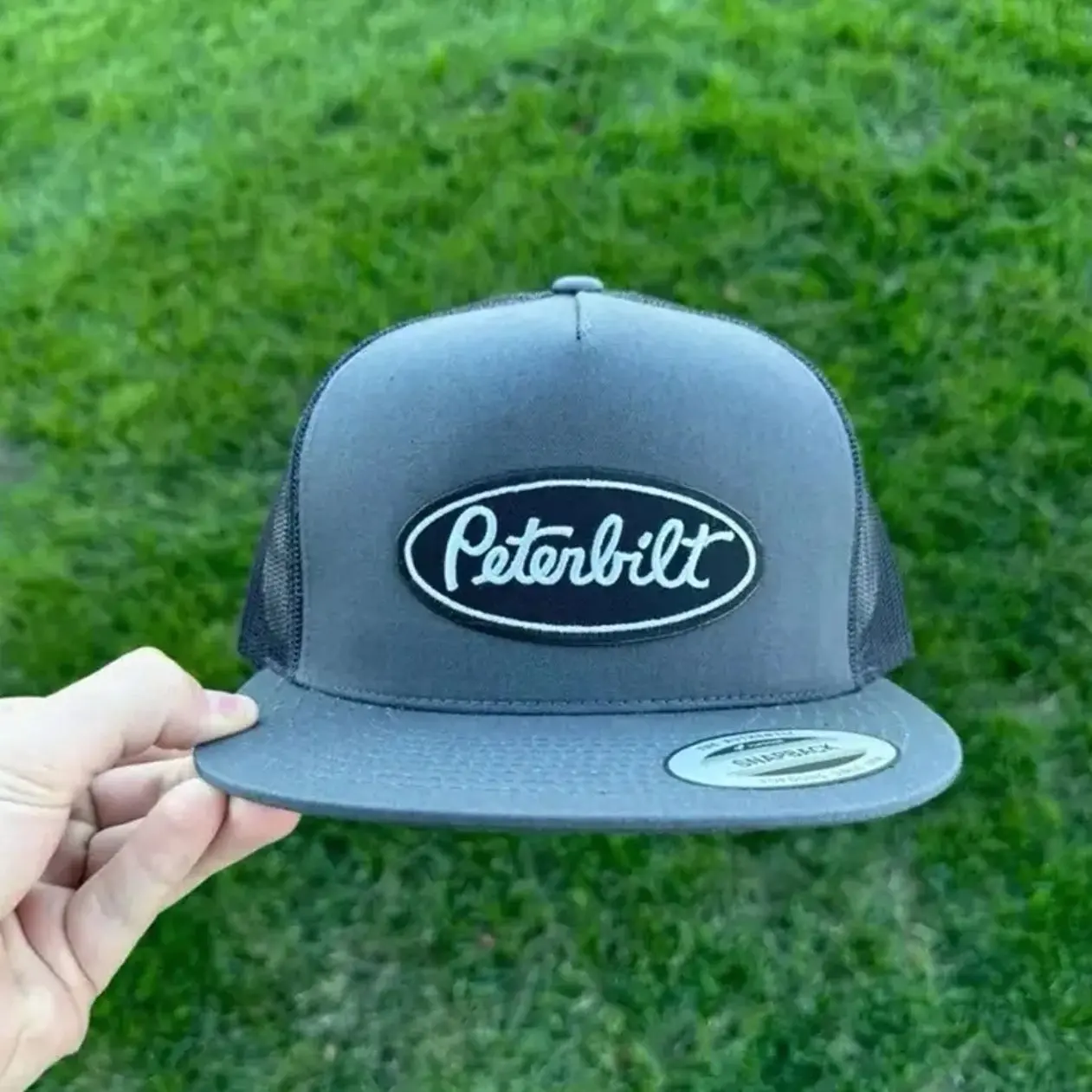 Vintage Peterbilt Flat Bill Snapback Hat, Adjustable Trucker Cap, Premium Casual Wear Baseball Hat, Retro Streetwear Style Snapback Hat for Hunting and Partying Vintage Gift For Him and Adjustable Fit for Men and Women