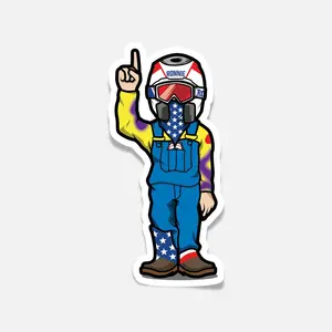 Motocross Ronnie Mac Character Sticker - Ride with Pride!