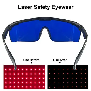 Toponechoice Laser Safety Glasses, 200-2000nm Wide Spectrum Protection, OD4 Laser Goggles, 15% Visible Light Transmission, Blocks UV Blue Red Infrared Laser, ANSI Z136.1 PC Eyewear, Lightweight Ergonomic for Laser Engraving Cutting Skin Therapy