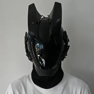 Cyberpunk Mask, 1 Count Cosplay Samurai Horns Masks, Music Festival Future Cyberpunk Mask for Party, and Halloween Costumes Cosplay