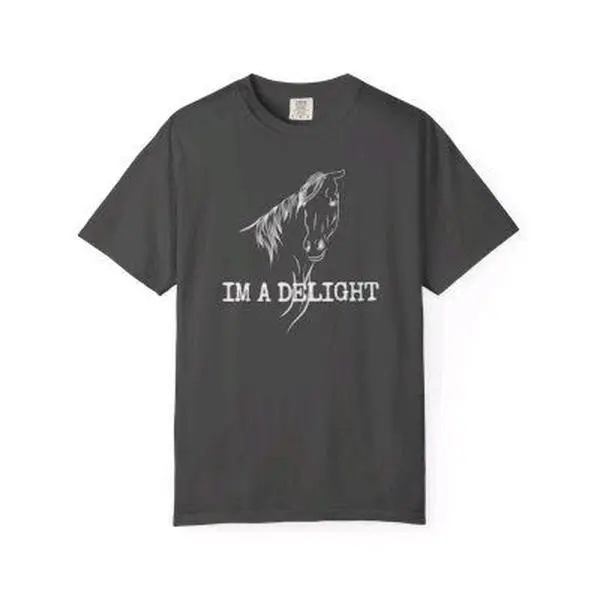 Funny Sarcastic Horse Equestrian Cowgirl T-Shirt, Unisex Tee, Garment-Dyed Shirt, Gift for Horse Lovers, Horseback Riding Top Cotton Casual Crewneck Tshirt Soft