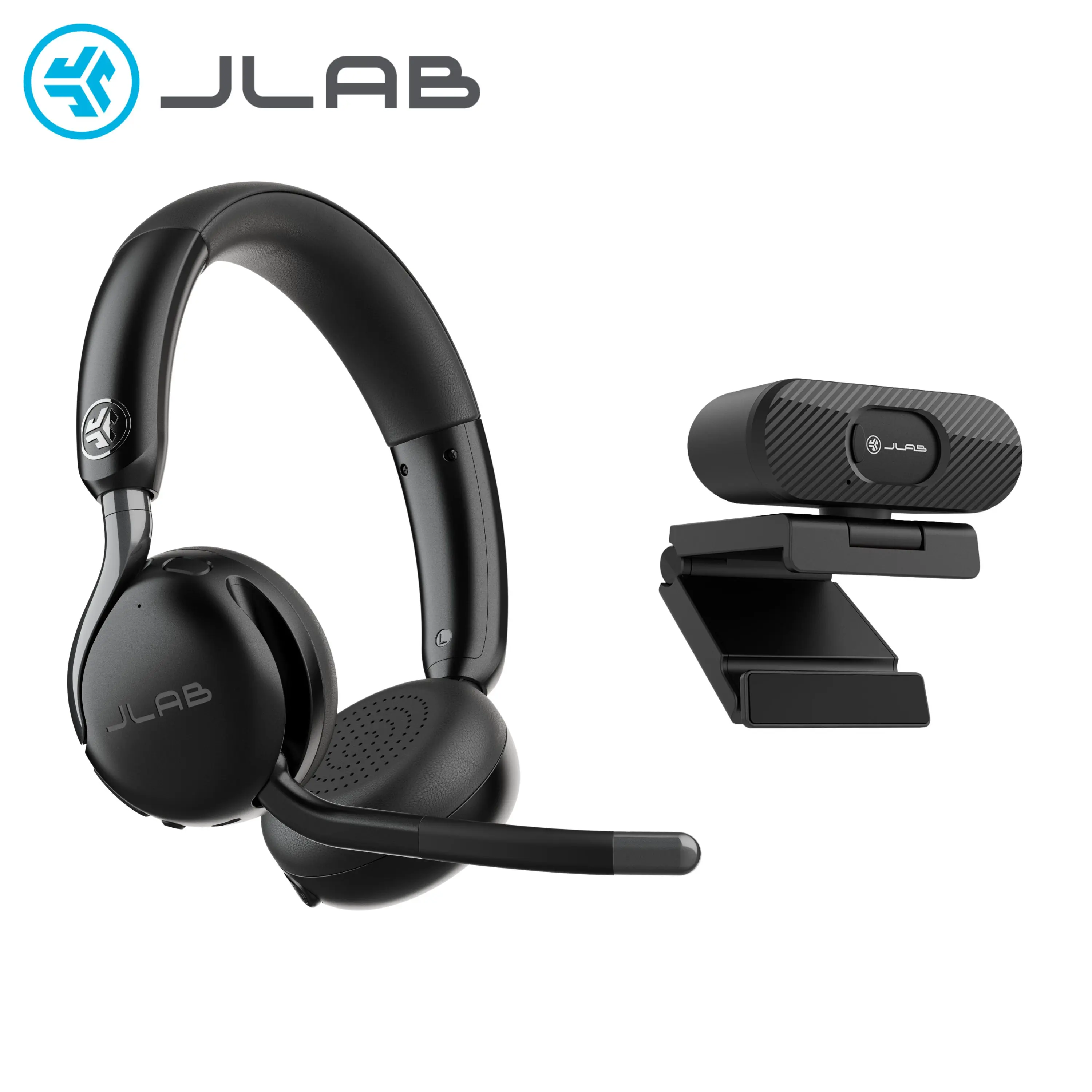JLab Go Work 3 Wireless Headset + Go POP 1080p Webcam Bundle | Home Office Audio & Video Set JLab Go Work 3 Wireless Headset + Go POP 1080p Webcam Bundle | Home Office Audio & Video Set