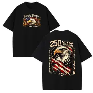 🇺🇸🦅 [Graphic Tee] 250 Years of Freedom 1776–2026 Patriotic Eagle Shirt for Men| Comfort Colors American Flag Bald Eagle Tee| Faith and Freedom USA T-shirt| Perfect for 4th of July| Soft Material| Size S-5XL