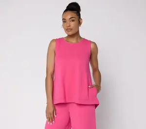 LOGO Lounge by Lori Goldstein Sleeveless Top with Seam Detail