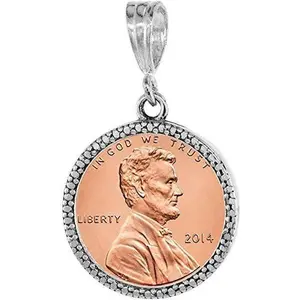 Sterling Silver Penny Bezel 19mm Coins Prong Back Illusion Edge 1 Cent Six Pence