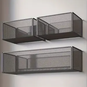 1-Pack Magnetic Kitchen Storage Basket, No Drilling Required Metal Mesh Organizer, Can Be Attached to Refrigerator Top, Side Door, Cabinet Walls, Household Kitchen Utensil & Clutter Storage Basket