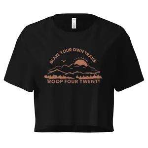 Troop Four Twenty Blaze Your Own Trails Crop Top - Cannabis Themed 420 Weed Apparel