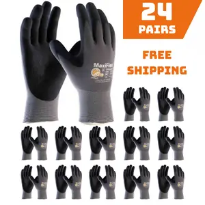 MaxiFlex Ultimate Pro Grip Palm Gloves for Men (12/24 Pack) | Abrasion-Resistant, Durable Work Gloves for Construction, Warehouse & Gardening | Size M/L/XL Workwear