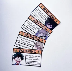My Hero Academia Anime Vinyl Sticker, Warning Meme Decal For Car Laptop Waterbottle Decor, Gift For Fans