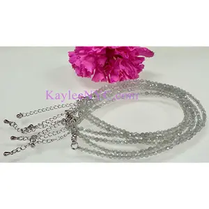 6 PCs 2mm Natural Labradorite Anklets Crystal Healing Energy