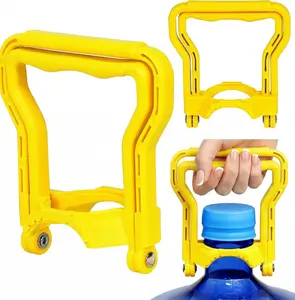 5 Gallon drinking Water Bottle Handle, 2-Pack Yellow Heavy-Duty Water Jug Holder for Easy Carrying, Dual-Mode Design (Single/Dual-Person Lift), Ergonomic Grip – Fits Standard 5-Gallon Jugs