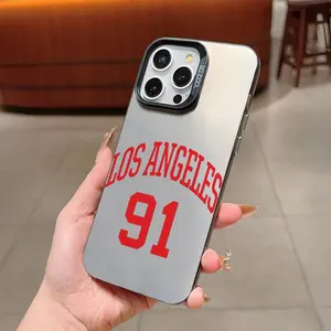 Los Angeles Lakers Number 91 Pattern Phone Case, Anti-drop Phone Protector Cover, Phone Accessories Compatible with iPhone 6 7 8 X 11 12 13 14 15 16 Pro Max, Casing