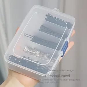 5-compartment Storage Boxes, Portable Storage Box with Lid, Multifunctional Storage Bin, Transparent Storage Case for Hair Accessories, Home Storage Organizer for Daily Use, Beauty Supplies Organizer, Cosmetics Organizer Storage