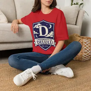 Delulu U T-Shirt - Funny Delulu Is The Solulu Shirt | Ironic Fake College Tee | Gen Z Meme University Shirt