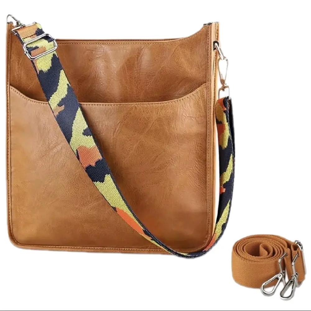 Telena Crossbody Bags for Women Trendy Vegan Leather Purses Hobo Bags Handbags for Women with Adjustable Guitar Strap