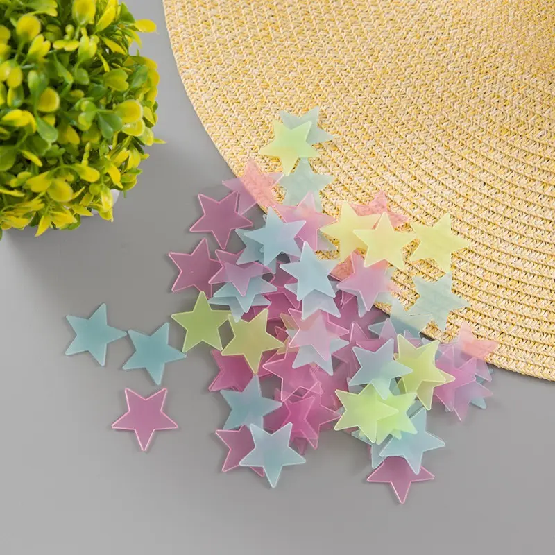 Glow-in-the-Dark Star Stickers — 2-Sheet Pack — For Ceilings and Walls — Luminous Decor for Kids' Rooms