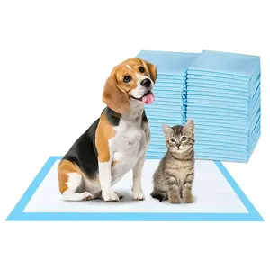 Super Absorbent Pet Training Pads, 5-Layer Waterproof Puppy & Dog Pee Pads, Blue Quick Absorbent Leak Proof for Housebreaking