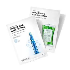 Wonjin Effect 20 Pieces Set Hydrating & Nourishing Face Mask Korean Skincare with JellyCo Pep Hyaluronic Acid Collagen Plant-Based Formula