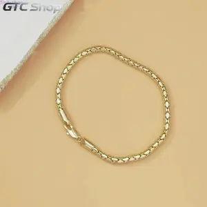 14K Gold Plated Box Chain Bracelet, Dainty Minimalist Thin Link Wrist Jewelry, Stackable Elegant Accessories for Women, Suitable for Daily Casual Wear, Birthday, Anniversary and Holiday Gifts
