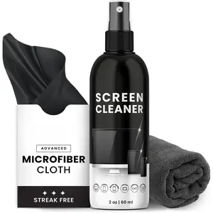 Screen Cleaner Spray and Wipe - TV screen cleaner spray and 2 Microfiber cloths, Computer Screen Cleaner, TV screen cleaner for  TV & , Laptop, MacBook, iPad and  Devices - (2oz)