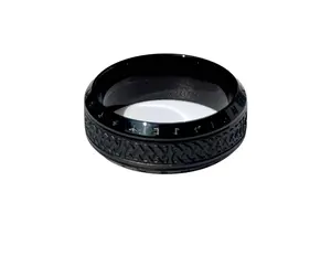 Black Viking Rune Celtic Knot Ring