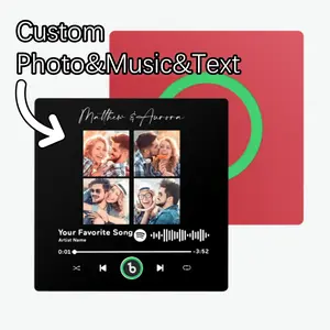 Custom Music & Photo Fridge Magnet without Frame Colorful Album Fridge Magnet Music Wall Photo Sticker That Can Be Played Gift for Lover