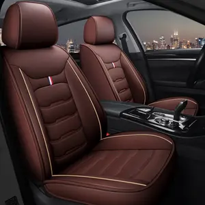 A high-quality, all-season car seat cover set that is breathable and durable, made from comfortable fabric. It fits easily on all five seats