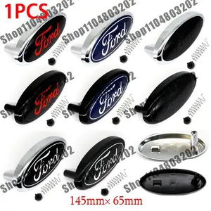 14.5cm Car Front Head Hood Bonnet Logo Rear Trunk Badge ABS Sticker 1pcs For Ford Mondeo Focus Fusion MK2 MK4 F150 F250 Emblem Styling