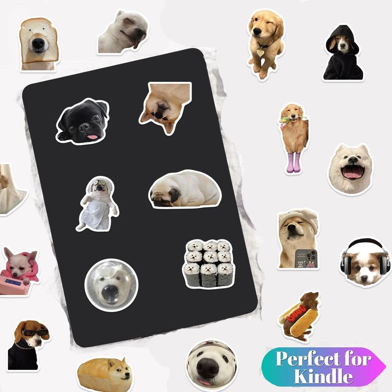 Dog Meme Stickers, Funny Dog Stickers for Kids Journaling Adults Kawaii,Cute Waterproof Vinyl Sticker for Water Bottles Laptops 50Pcs