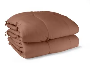 Splitz Oversized Comforter for Couples - Sunset Clay, Innovative Split Design for Personalized Sleep Comfort & Style, CoolTouch Poly-fiber with Super Soft Medium-weighted fill