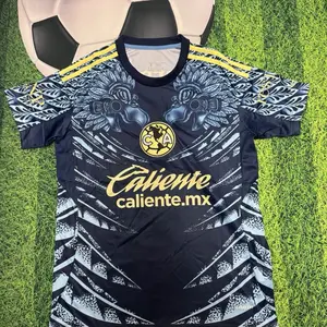 America Away Jersey - Caliente.mx Design with Traditional Motifs and Yellow Trim Accents