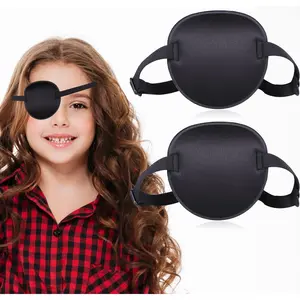 2PCS Adjustable Medical Eye Patches for Adults Men Kids, Fits Right/Left Eye, for Amblyopia Lazy Eye