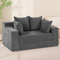 Grey  Chenille-Loveseat
