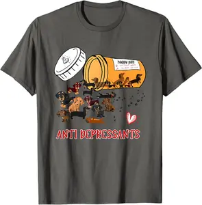 Dachshund Happy Pills Antidepressants T-Shirt