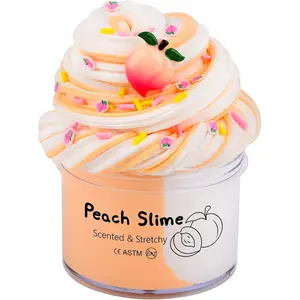 Peach Cake Butter Slime Kit, Party Favors Slime for Girls Boys, Soft & Non-Sticky, Putty Toys for Kids(7oz 200ML)