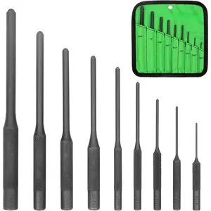 9-Pieces Roll Pin Punch Set, Removing Repair Tool with Holder for Automotive, Watch Repair,Jewelry and Craft